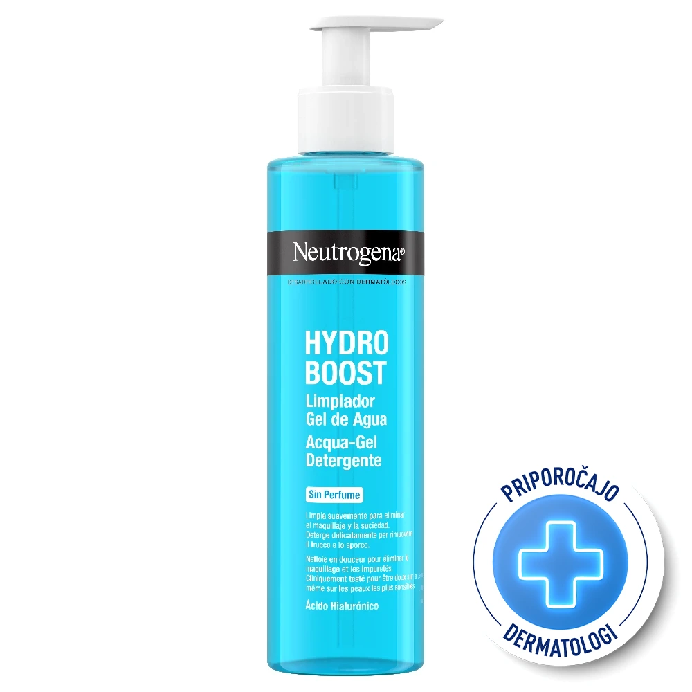 Neutrogena Hydro Boost, vlažilni čistilni gel brez dišav (200 ml)